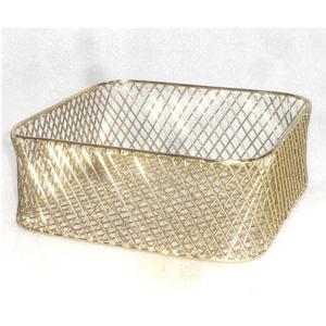 Cesta de almacenamiento de metal decorativa con pegatina colorida - Product Image 5