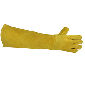 Guantes de soldadura Tig de mano larga de Pakistán Guantes de seguridad de cuero resistentes al calor y anticorte para trabajadores de soldadores - Product Image 4