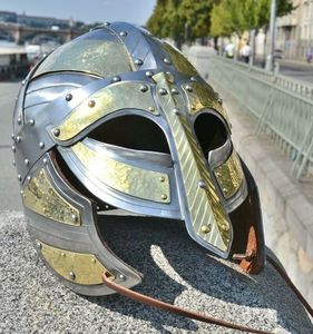 Casco Medieval de lujo, accesorio de escritura, el mejor regalo, Norman Viking, 18GA SCA - Product Image 5