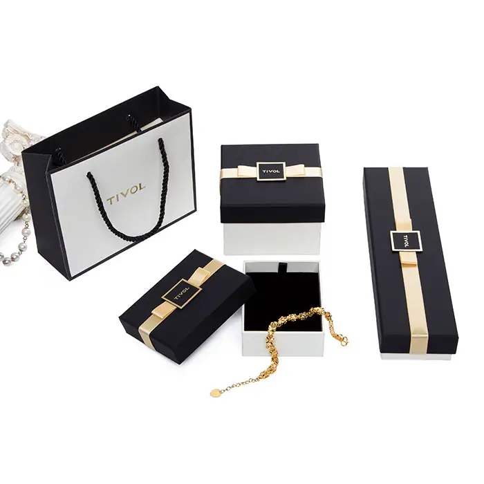 Personalizado de alta qualidade caixa de jóias de embalagem de papel de presente de luxo