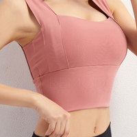 Soutien-gorge de sport respirant grande taille pour yoga et entraînement, anti-choc, court, extensible dans les quatre sens, en Spandex/Polyester, toutes saisons, vente en gros