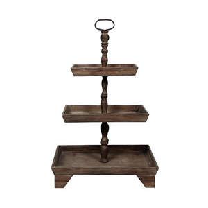 Support à gâteau en bois écologique de haute qualité Design indien élégant pour décor de table de mariage Meilleure vente support à dessert fantaisie - Product Image 4