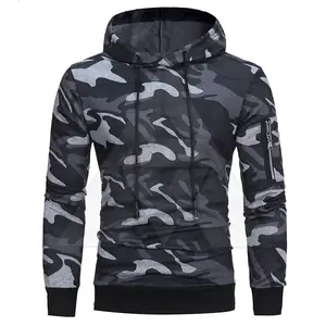 Pakistán Fabricación Hombres Sudaderas con capucha Camo Impresión Hombres Sudaderas con capucha Logotipo impreso personalizado Hombres Sudaderas con capucha