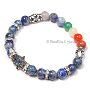 Get Online 7 <b>Chakra</b> Healing <b>Bracelets</b> with Lapis : 7 <b>Chakra</b> Healing <b>Bracelets</b> with Lapis For Sale - Product Image 1