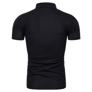 Camisa de Hombre de Algodón de Punto Sólido Antiarrugas con Cuello Mao y Mangas Cortas - Product Image 2