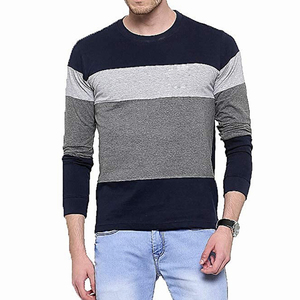 2025 người đàn ông giản dị phong cách T-Shirts mềm phù hợp với đầy đủ tay áo 100% cotton O thiết kế cổ với in kỹ thuật <span class=keywords><strong>s</strong></span>ố - Product Image 5