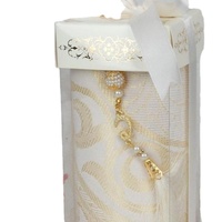 Coffret cadeau musulman Tapis de prière Tasbih Boîte cadeau islamique transparente pour le Ramadan Cadeaux de mariage et souvenirs musulmans Couverture de Coran