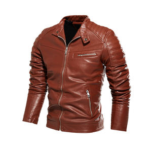 Veste en cuir pour hommes, classique et décontracté, de qualité supérieure, fortement utilisé - Product Image 2
