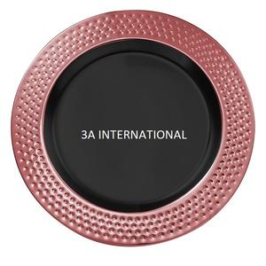 Decoración de mesa para fiesta de boda de aspecto real, plato para servidor de alimentos, productos de cocina con borde negro, plato de forma redondeada - Product Image 3