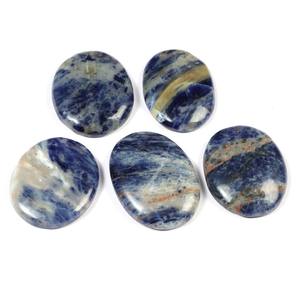หินขัดรูปวงรี sodalite ขัดเงาธรรมชาติสำหรับทำเครื่องประดับและหุ้มลวด - Product Image 1