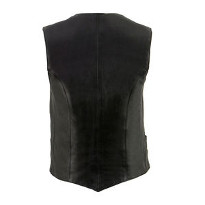 Gilet en cuir de moto décontracté personnalisé pour homme, taille plus, cuir véritable, course élégante, imperméable, coupe-vent - Product Image 6