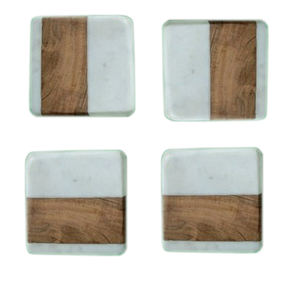 Dessous de verre en bois pour accessoires de cuisine à vendre Dessous de verre exclusif en bois et marbre pour décoration de table pour la fabrication en Inde - Product Image 6