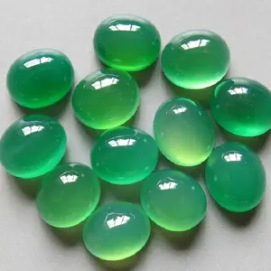 Natuurlijke Groene Chalcedoon Gladde Ovale Gekalibreerde Cabochon Losse Edelsteen Van Fabrikant Tegen Groothandel Fabriek Prijs Online Shop