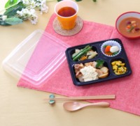Boîte à bento jetable 4 compartiments, contenants alimentaires en plastique pour emporter, livraison de repas, restaurant de sushis