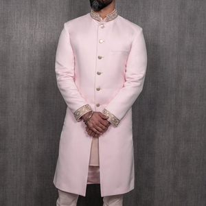 2021 Indian/Pakistani Wedding Party Dress SIMPLY Elegant Indo-Western Sherwani <b>Pant</b> Matching Shoe Embroidery Plus Size Friendly - Product Image 1