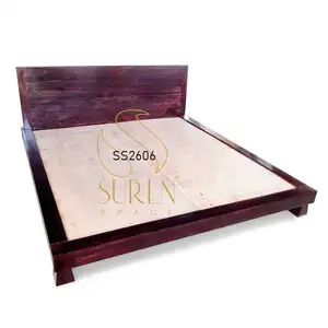 Plataforma de diseño de nogal de madera maciza, diseño de cama de dormitorio para hoteles, resortes, carpa, Campamento, Villas, casa de invitados - Product Image 5