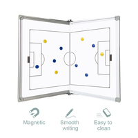 Tableau Tactique d'Entraînement Pliable Double Face Magnétique en Aluminium pour Entraînement de Basketball et Football 45x60cm Marque SYH
