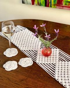 High Quality 100% Cotton Eco-Friendly Macrame Dining Table Runner Geometric Pattern Knitted Home Wedding & Hotel Use - Product Image 4