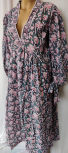 Robe de plage Style Boho pour femmes, manches courtes, Sexy, mi-longue, imprimé Floral, bohème, imprimé bloc - Product Image 5