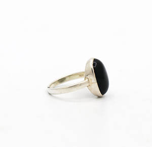 Natural Oval Shape <b>Black</b> <b>Onyx</b> Gemstone 925 Solid Sterling Silver Handmade <b>Rings</b> Jewelry for Wholesaler - Product Image 2