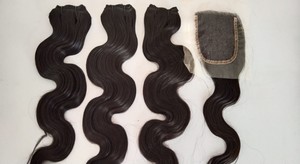 100% naturel de qualité supérieure indien donneur unique corps vierge extensions de cheveux ondulés cuticules alignés zéro perte de qualité supérieure - Product Image 4