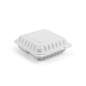 Eco-Friendly To Go Boxes Disposable Mineral Filled Disposable Lunch Box Takeaway Food 3 Compartment Clamshell