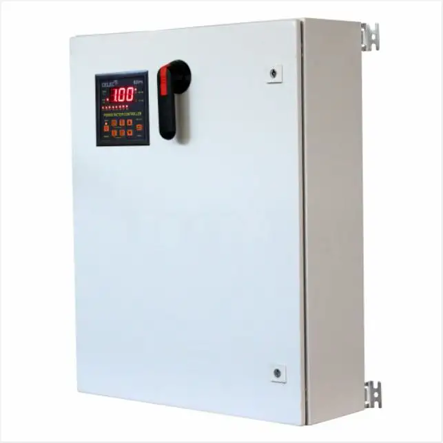 25 KVar Celec S-25 Automatic Power Factor Correction Panel with capacitor banks for 400-600 Amps.