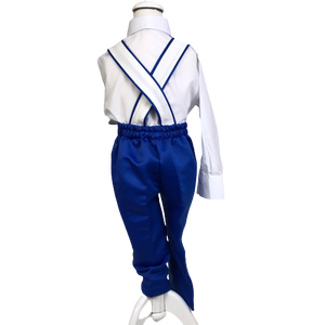 Vente en gros de jupe salopette bleue de première qualité, vêtements tricotés de printemps pour garçons, vêtements de Boutique modernes pour enfants - Product Image 2