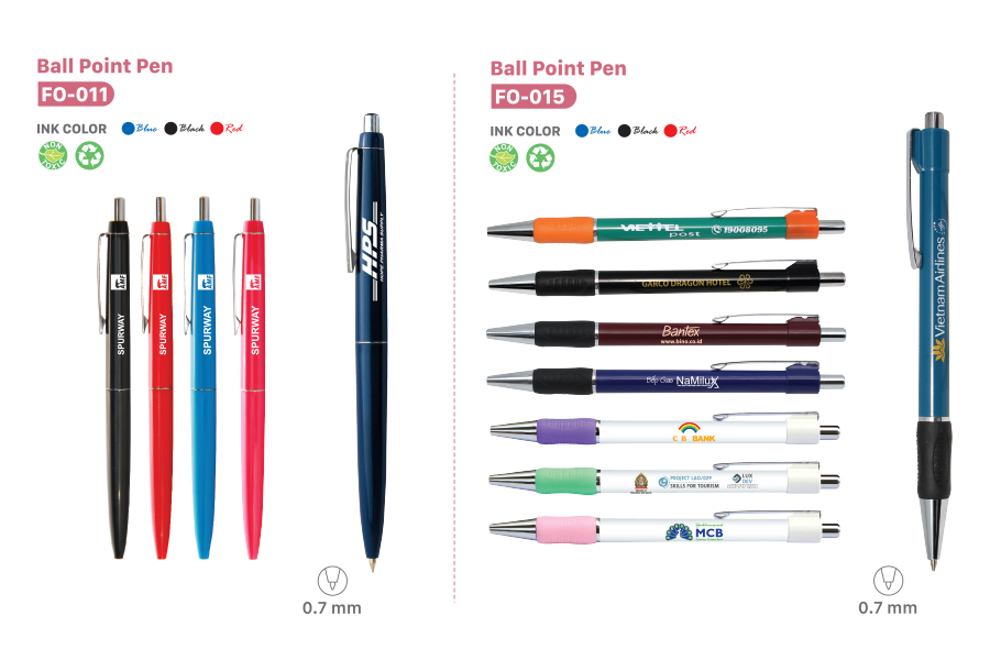 Low Viscosity Ink Offset Printing Multi-colors Ballpoint Pen Gel Pens Silk Screen Printing OEM & Promotional Logo Pens