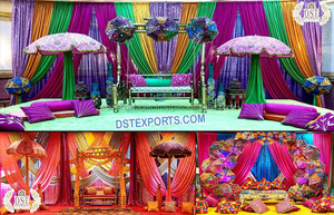 La plupart des tendances Mehndi décor parapluies belle et colorée Sangeet décor parapluies superbe Mehndi thème décor avec des parapluies - Product Image 5