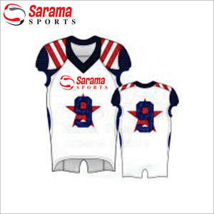 อเมริกันฟุตบอลชุดทำในปากีสถานการฝึกอบรมระเหิดพิมพ์ผ้าโพลีเอสเตอร์100% - Product Image 3