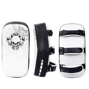 Pu Lederen Muay Thai Pad Mma Kickboxing Training Gebogen Standaard Kick Pads