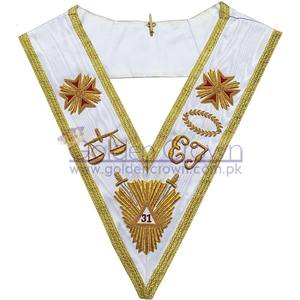 Superior Quality Masonic Regalia Rose Croix 31st Degree Collar Fabric With <b>Magnet</b> Attachment Wholesale Supplier - Product Image 1
