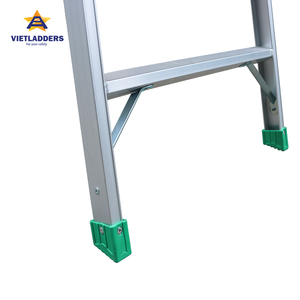 บันไดอลูมิเนียม VIETLADDERS แบบพับได้ ล็อคด้วยมือ สีเขียวเงิน 2x4 ขั้น สำหรับใช้ในบ้าน - Product Image 5