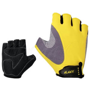 Nouveau design Gants de cyclisme demi-doigts Respirant Paume en cuir synthétique Anti-dérapant Confortable Grip Gants de course - Product Image 1