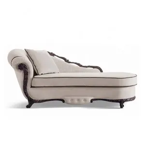 Classic white fabric Chaise Lounge sofa for living room furniture