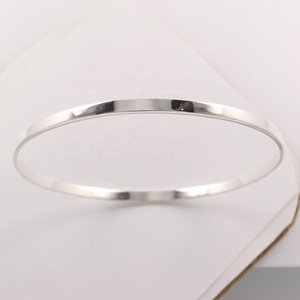 Bracelet jonc en argent sterling 925 fin, antique, poli, prix de gros unique pour les fournisseurs de boutiques en ligne pour Noël - Product Image 2