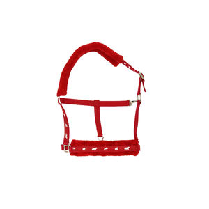 Cabestro de nailon caballo personalizado con herrajes de primera calidad con logotipo personalizado según los requisitos con caballo Halter acolchado esponjoso de piel - Product Image 2