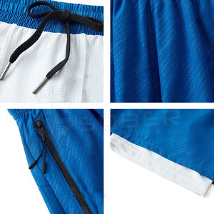 Pantalones Cortos Deportivos para Hombre, Sólidos, Antiarrugas, Impermeables, Ecológicos, Personalizables, Servicio OEM, Cintura Alta con Cordón Ajustable - Product Image 5