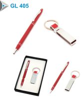Ensemble cadeau stylo et porte-clés en métal de qualité supérieure avec boîte en cuir, logo personnalisé, cadeau d'affaires unisexe pour les employés de bureau