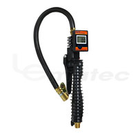 Portable Air Tire Inflator Inflatable Digital Gauge 1/4" Flexible Hose