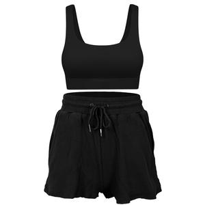 Ensemble deux pièces pour femmes, Shorts et chemise personnalisés de haute qualité, collection été - Product Image 3