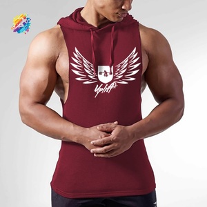 Débardeur à capuche pour hommes, style mode été, sport, gym, écologique, 100% coton, musculation professionnelle, 2022 BEAST - Product Image 1