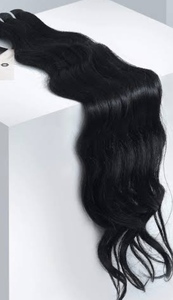 Perruques de beauté indiennes brutes Remy princesse 9A 16 18 20 pouces paquets de vague de corps Super Wave Style perruques de tissage humain de couleur naturelle - Product Image 2