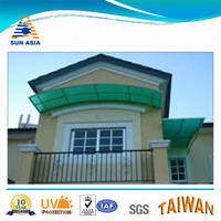 Plaque en polycarbonate SUN ASIA 0,3 mm/0,4 mm/0,5 mm/1,5 mm/6 mm pour usage extérieur avec protection UV Garantie 10 ans Certifié ISO 9001