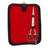 Ensemble de ciseaux de coiffure professionnels japonais en acier inoxydable 6.5 "avec lame tranchante et étui en cuir pour fournitures de salon de coiffure