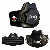 Protège-ventre de boxe Zebra Sports CP-103, protection corporelle et thoracique en cuir durable pour entraînement de kick-boxing et MMA