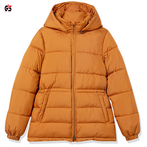 Nouveauté Vestes matelassées style femme Saison hivernale Logo de marque personnalisé Sweat à capuche zippé Produit léger et respirant - Product Image 4