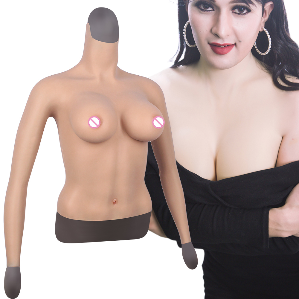 fake breast prosthesis silicone breast forms with arm for man crossdresser realistic breast cancer large size transgender D cup