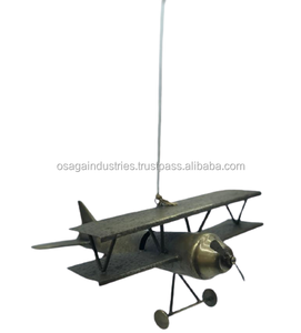 Petit avion MINIATURE suspendu, décoration de TABLE, ornement de noël, arbre, en fer, DESIGN - Product Image 3
